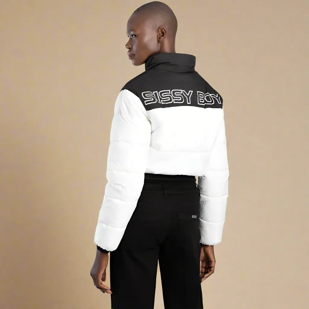 On My Way - Black/White Puffer Jacket With Branding