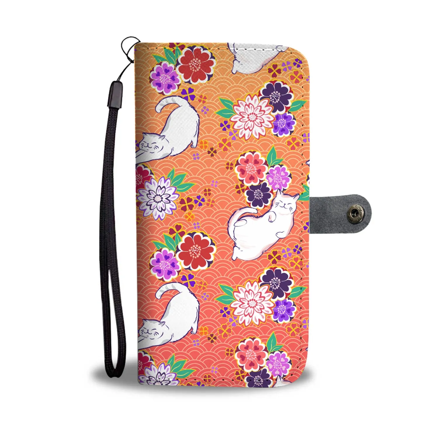 Orange Cats Wallet Case