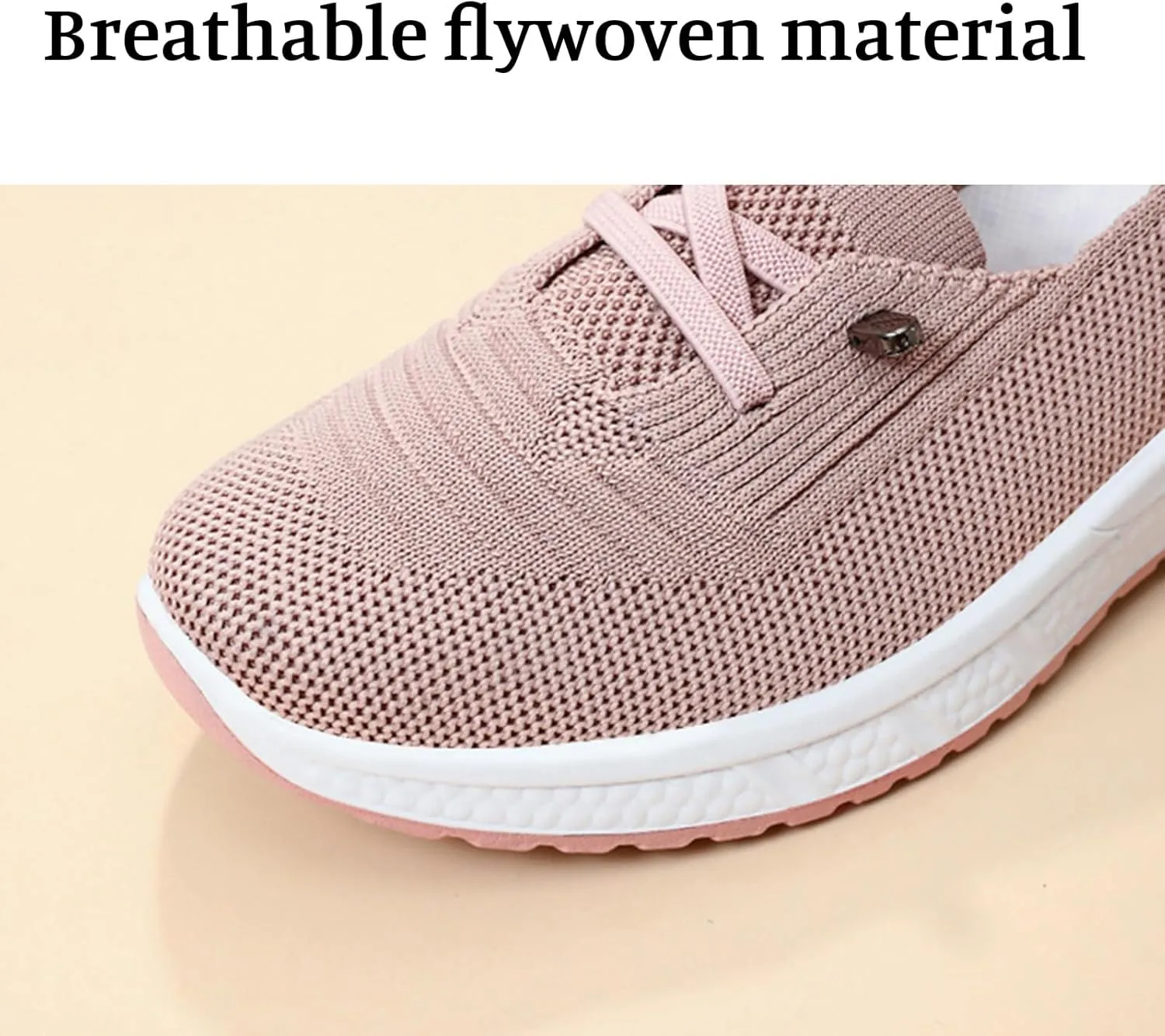 Orthopedic Sneakers for Women Slip On Lightweight Casual Loafers Breathable Mesh Knitted Woven Low Top Walking Shoes Arch Support Non-Slip Sneakers