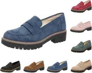 Orthoture-Orthopedic Platform Loafers Wide Toe Lightweight Casual Comfort Shoes Slip-On Chunky Low Heel Fashion Loafers