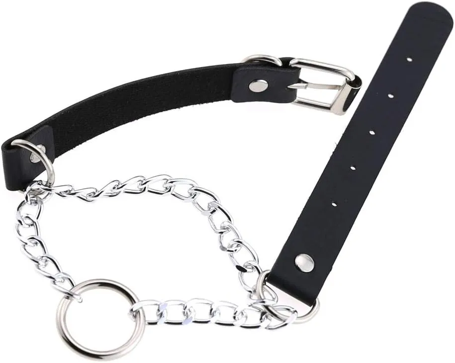 Outman Adjustable Faux Leather Punk Choker Necklaces Goth Collar Necklaces for Women