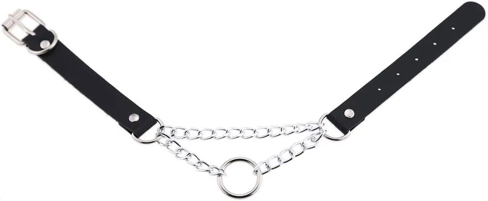 Outman Adjustable Faux Leather Punk Choker Necklaces Goth Collar Necklaces for Women