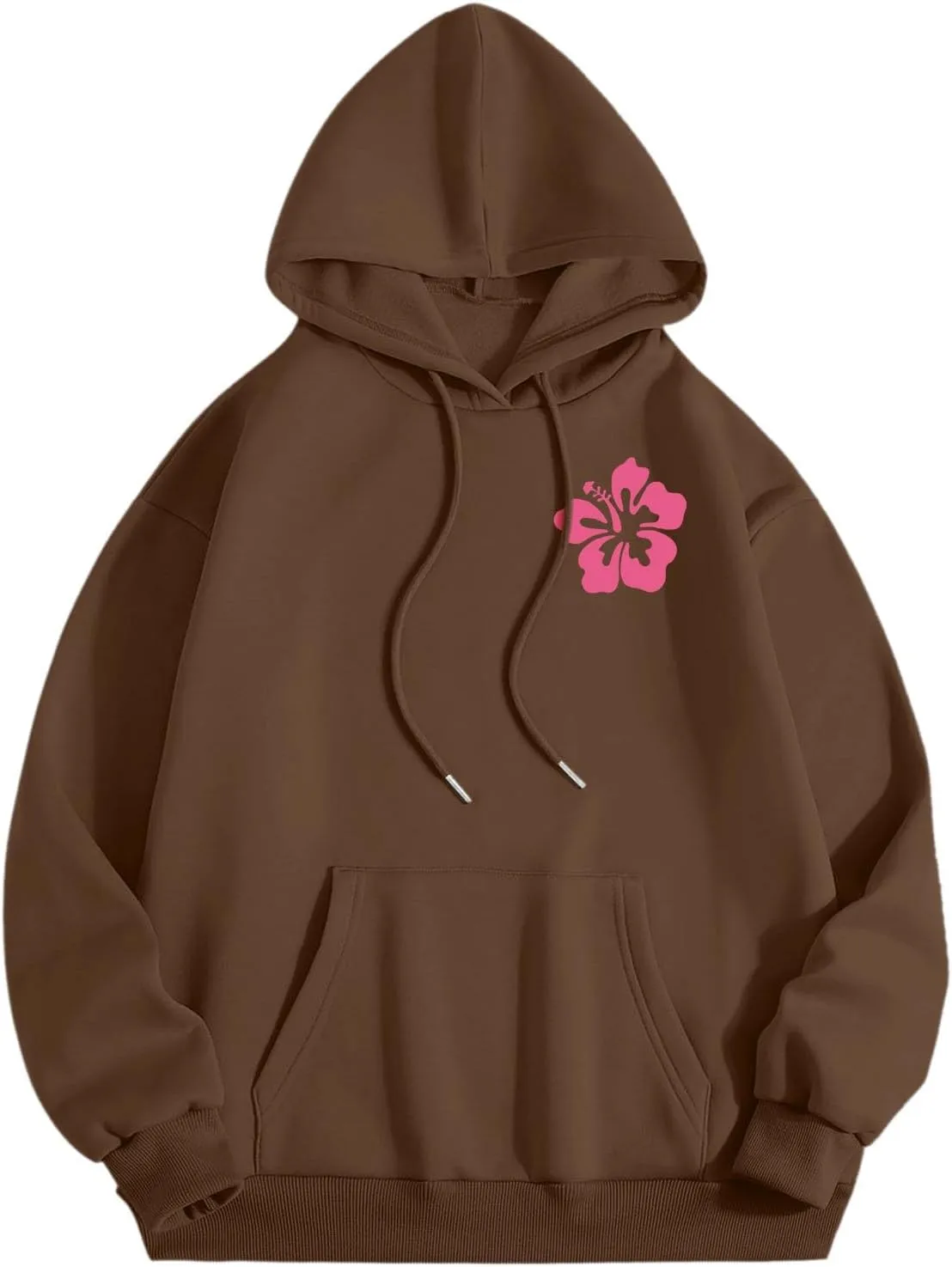 Oversized Hoodies For Women Long Sleeve Drawstring Letter Graphic Hoodies Palm Puff Fall Fashion Pullover Sweatshirt