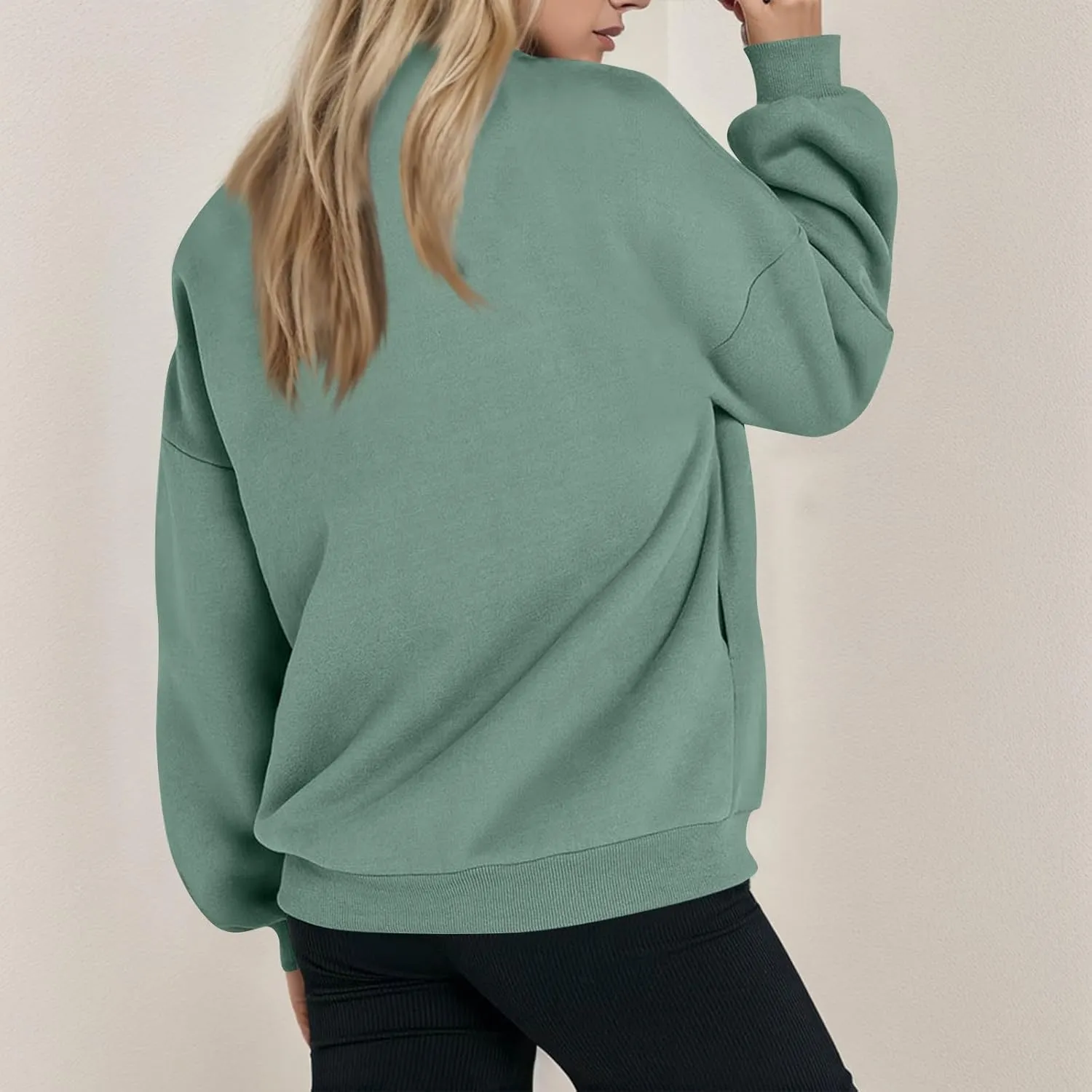 Oversized Zip Up Sweatshirt Women Fleece Bomber Zip Up Jacket Casual Teen Girls Athletic Sweat Jackets with Pockets