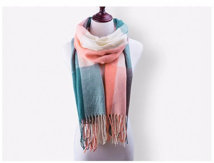 Paris Fashion Warm Plaid Scarf