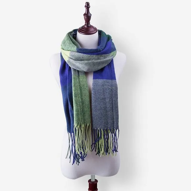 Paris Fashion Warm Plaid Scarf