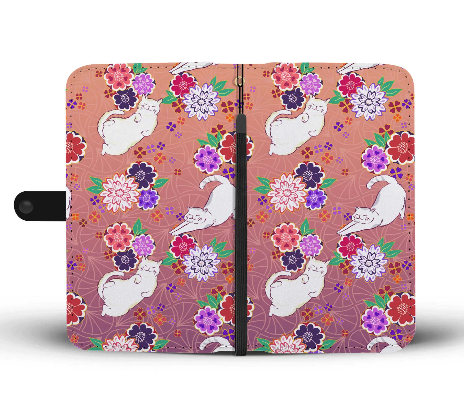 Peach Cats Wallet Case