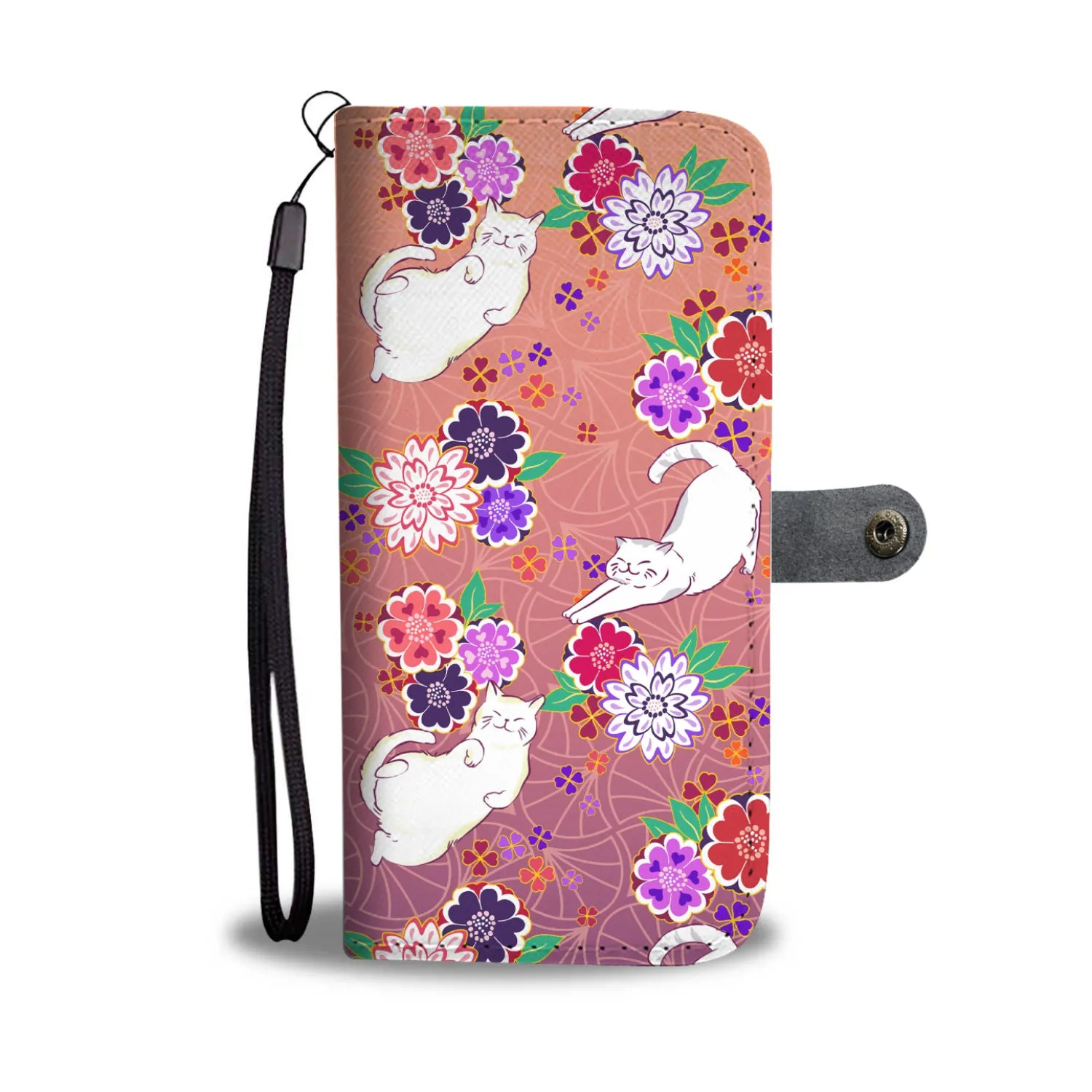 Peach Cats Wallet Case