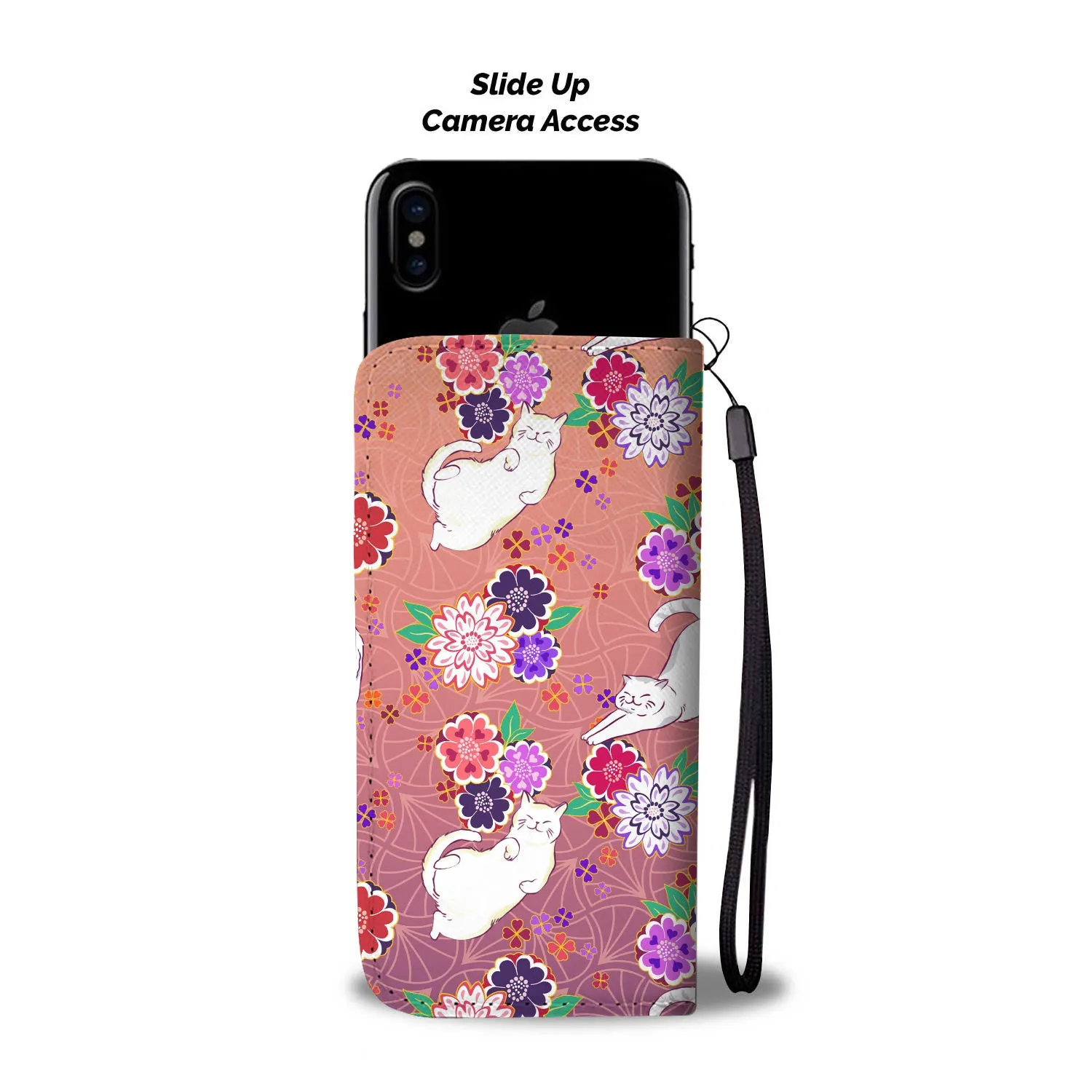 Peach Cats Wallet Case