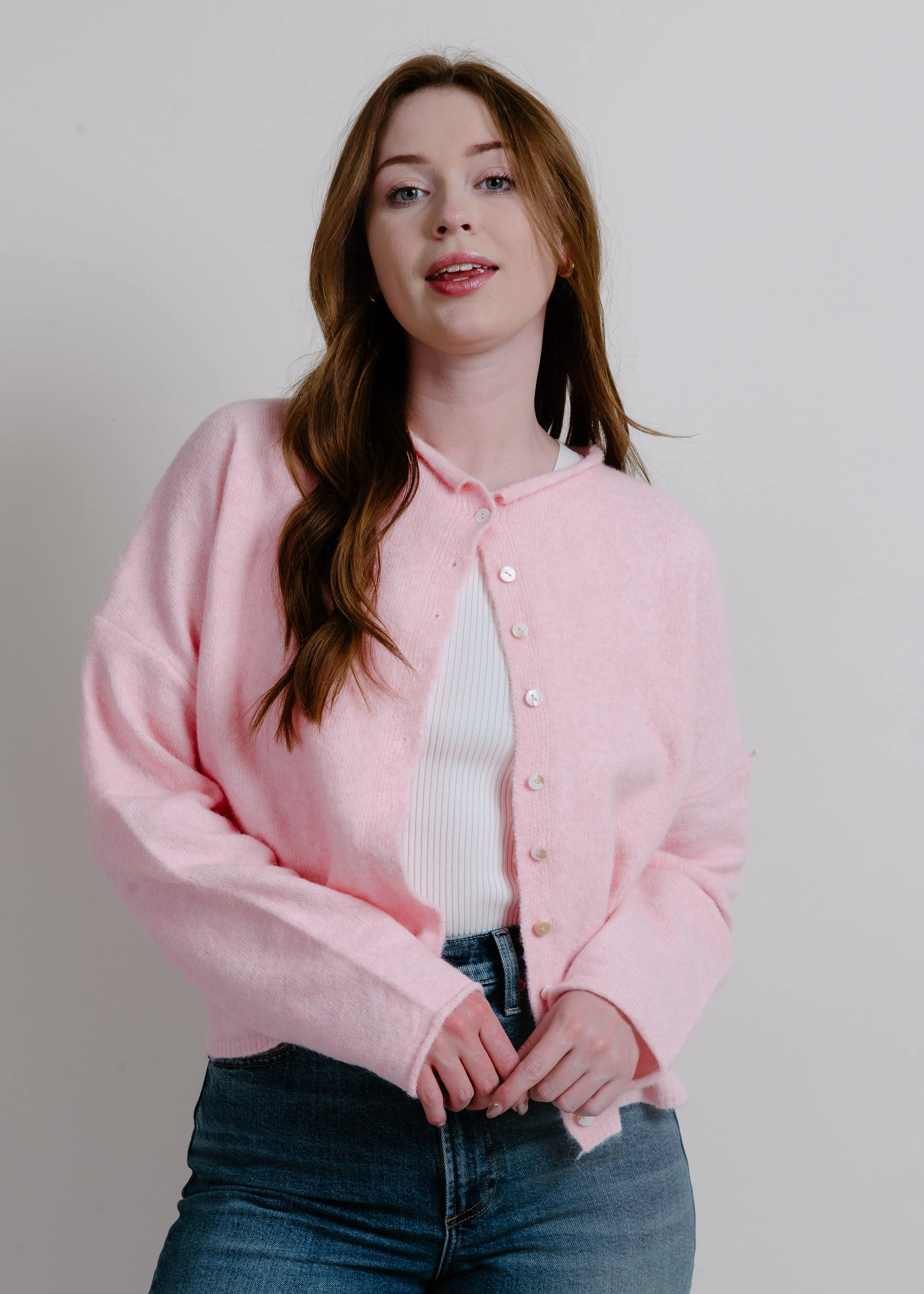 Piper Cardigan - Baby Pink