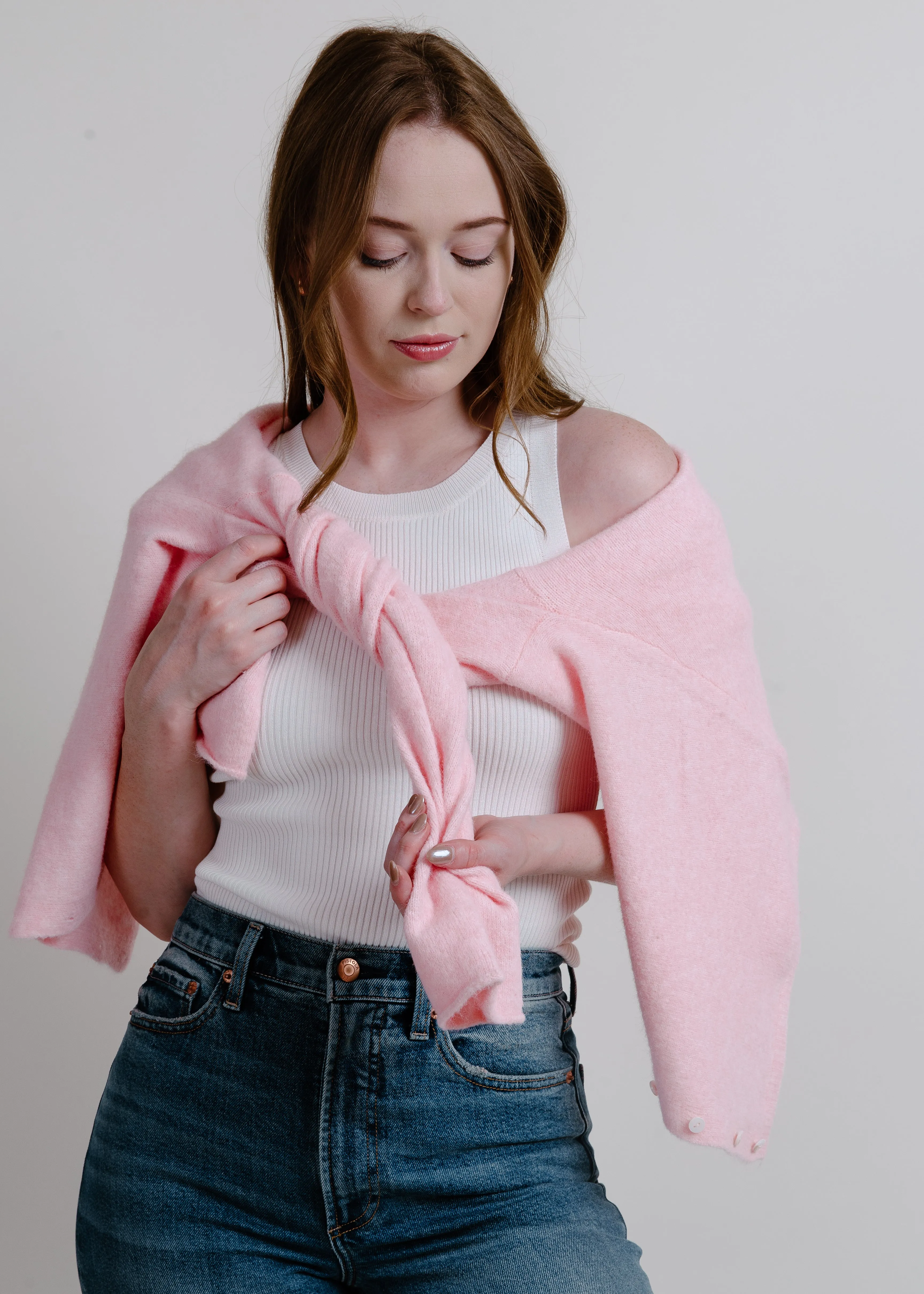 Piper Cardigan - Baby Pink
