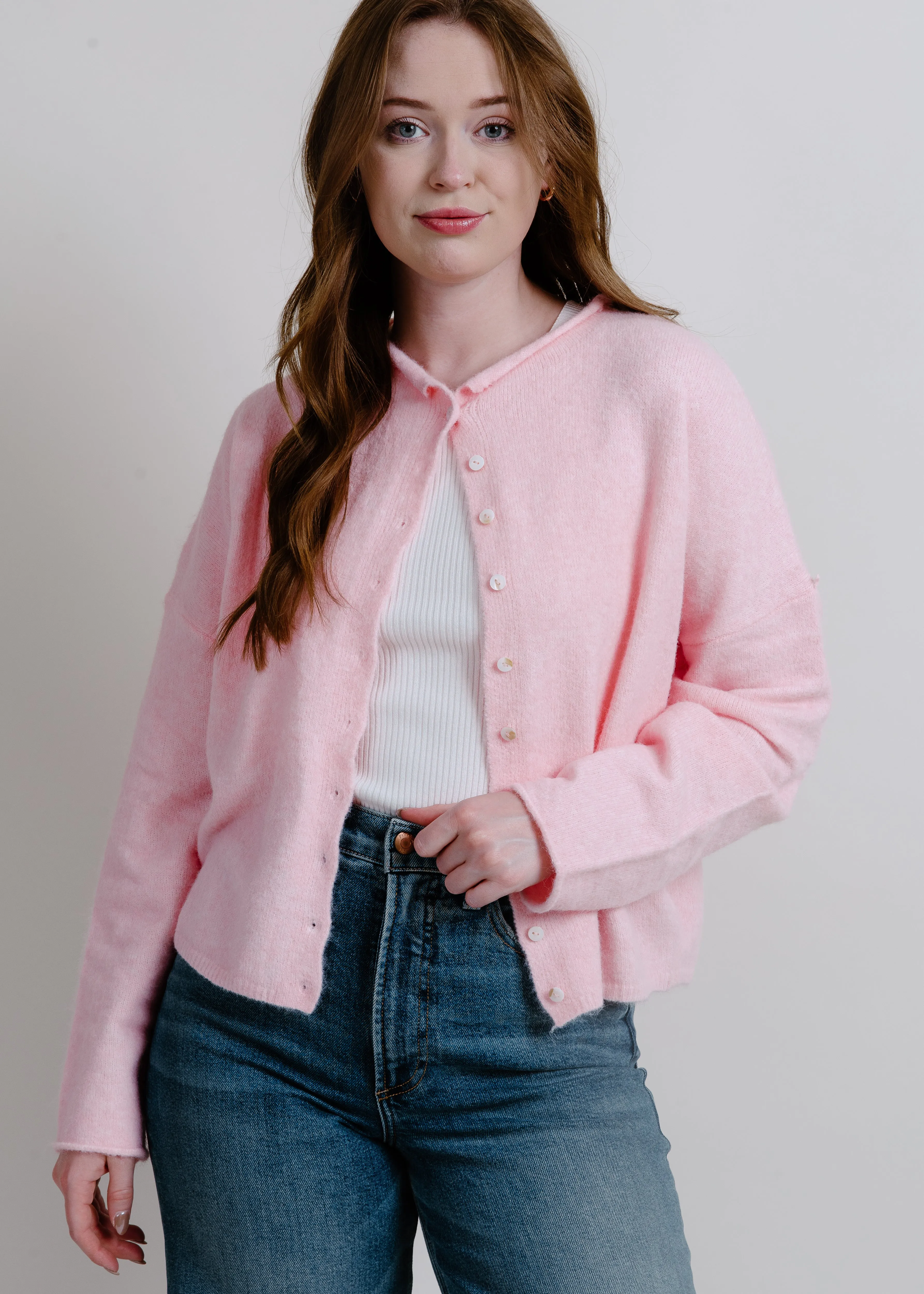 Piper Cardigan - Baby Pink