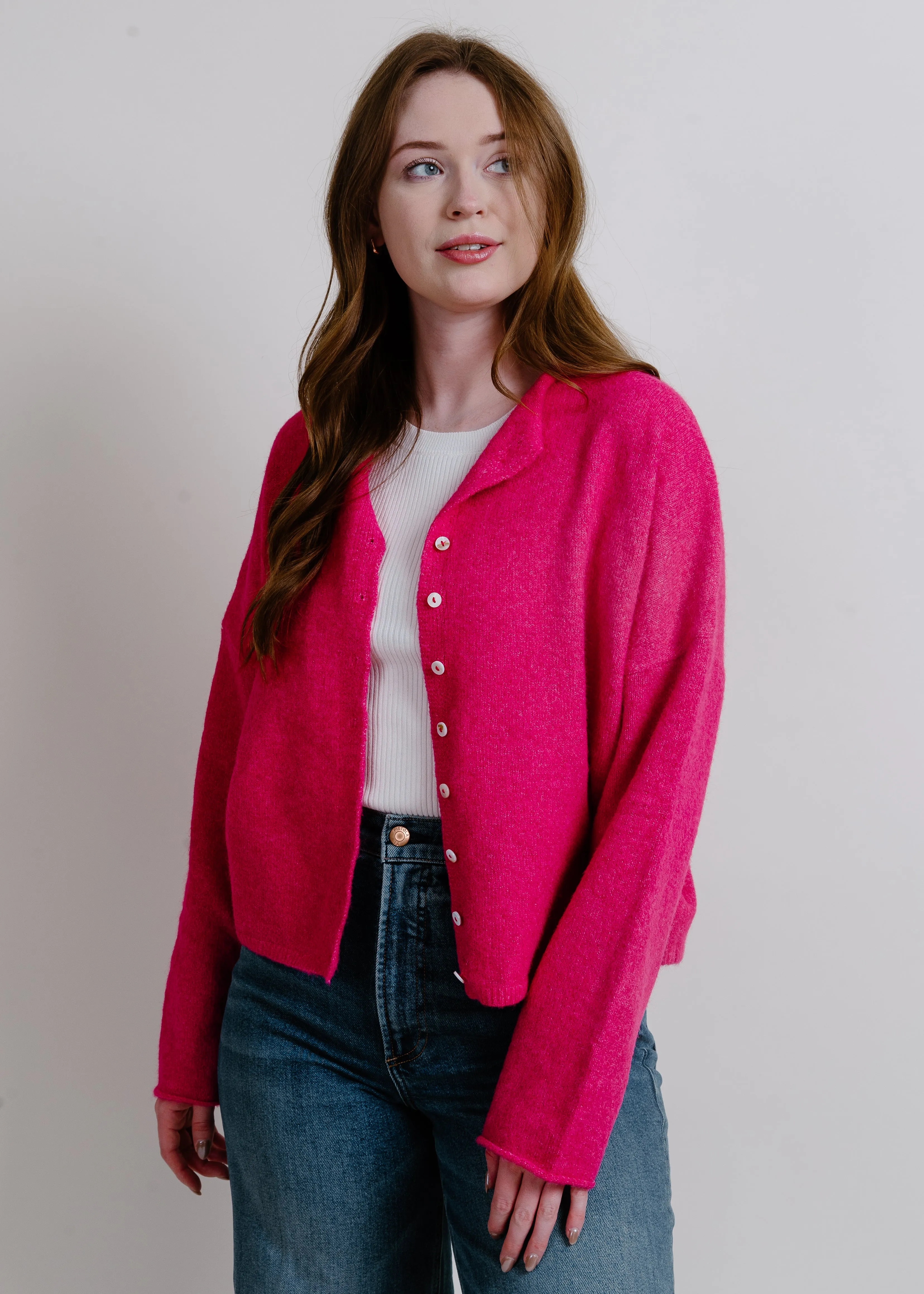 Piper Cardigan - Fuchsia
