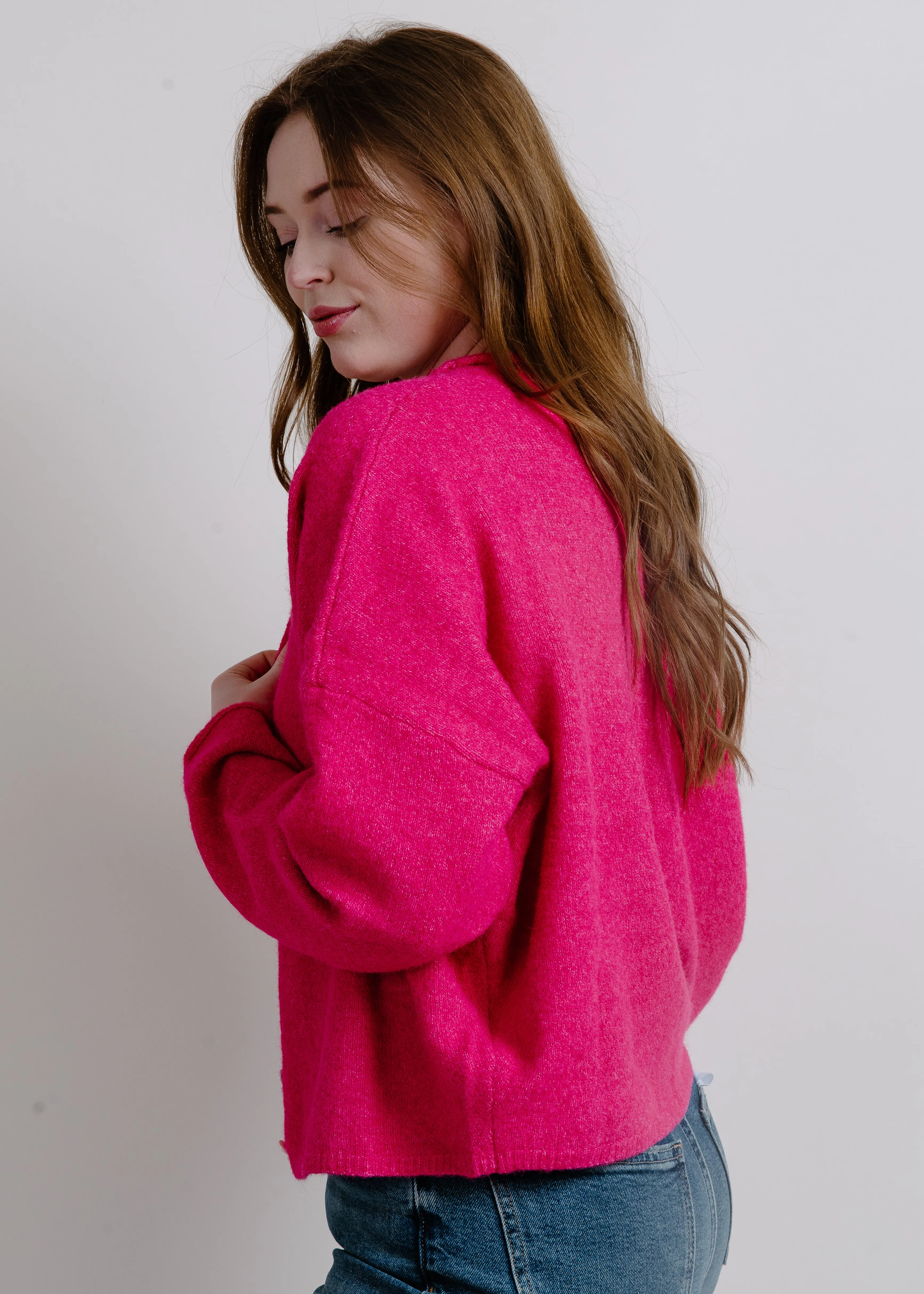 Piper Cardigan - Fuchsia