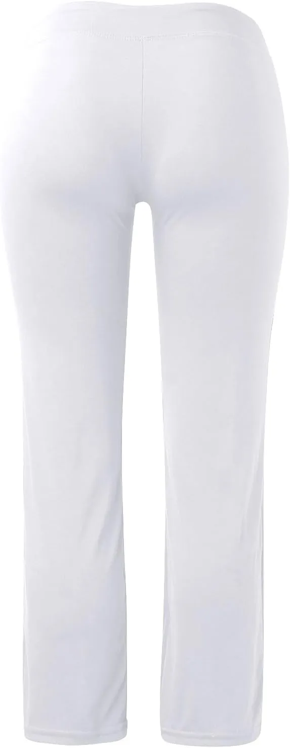 Plus Size Yoga Pants for Women 2024 Casual Drawstring Elastic High Waist Wide Leg Workout Pants Loose Comfy Trousers