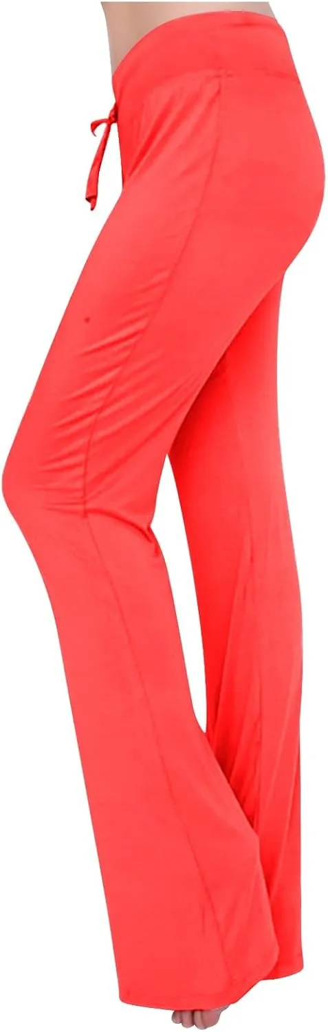 Plus Size Yoga Pants for Women 2024 Casual Drawstring Elastic High Waist Wide Leg Workout Pants Loose Comfy Trousers