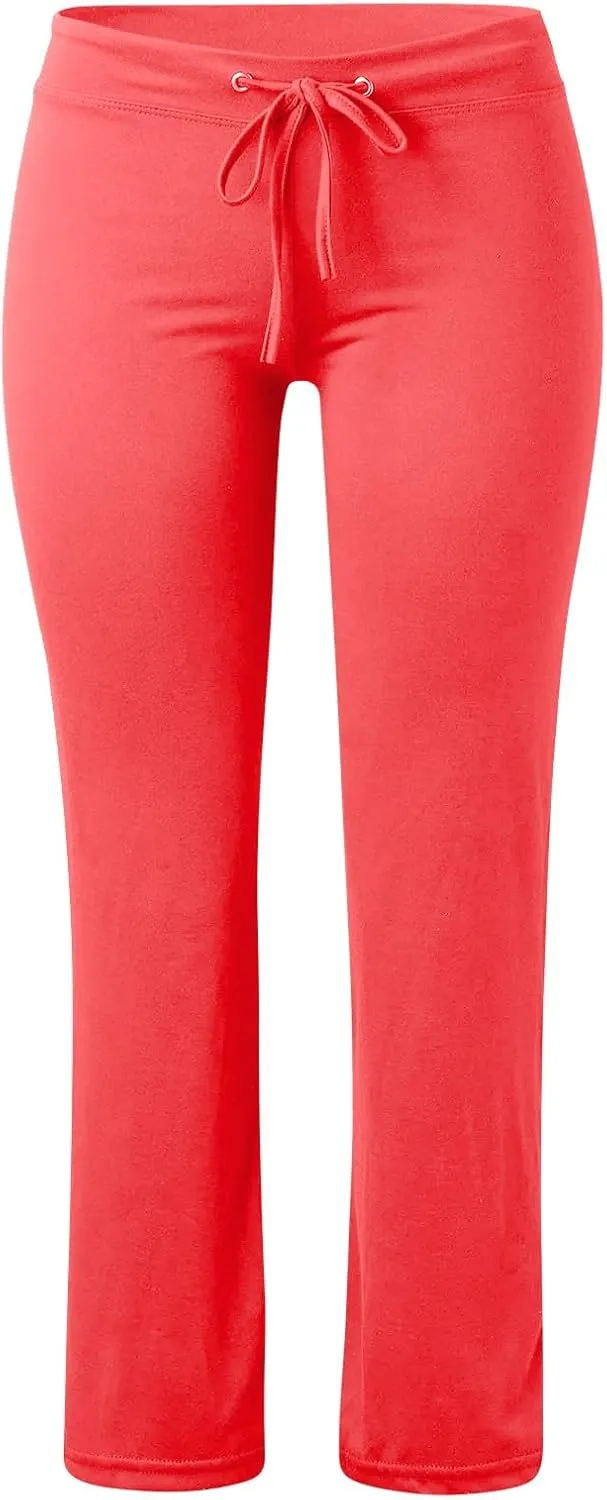 Plus Size Yoga Pants for Women 2024 Casual Drawstring Elastic High Waist Wide Leg Workout Pants Loose Comfy Trousers