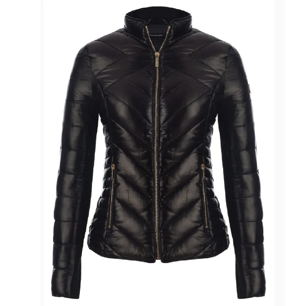 Ravila - Black Basic Quilted Puffer Jacket