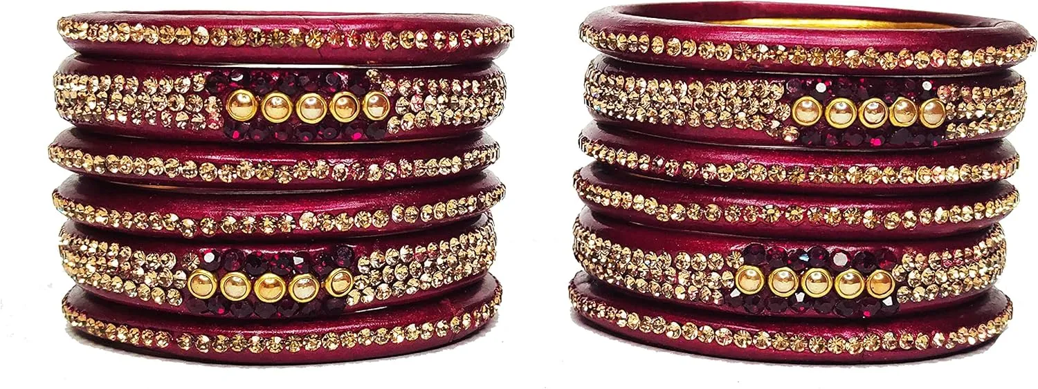 Regular use workwear kangan kada lac bangles set for women Pack of 12 bangles