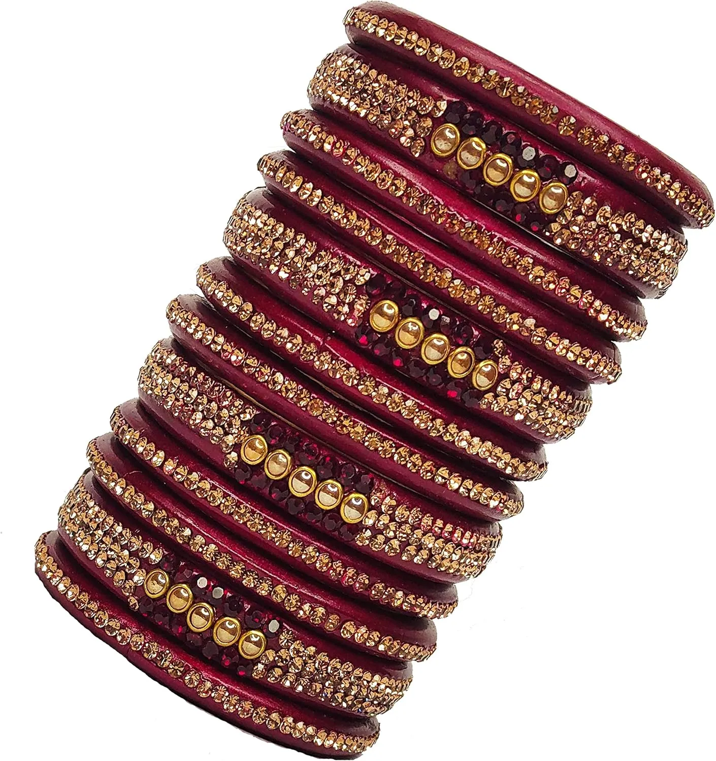 Regular use workwear kangan kada lac bangles set for women Pack of 12 bangles