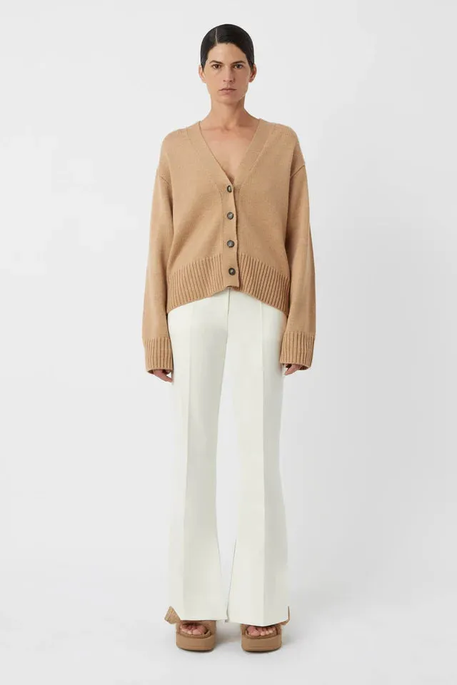 Reid Boxy Knit Cardigan Caramel
