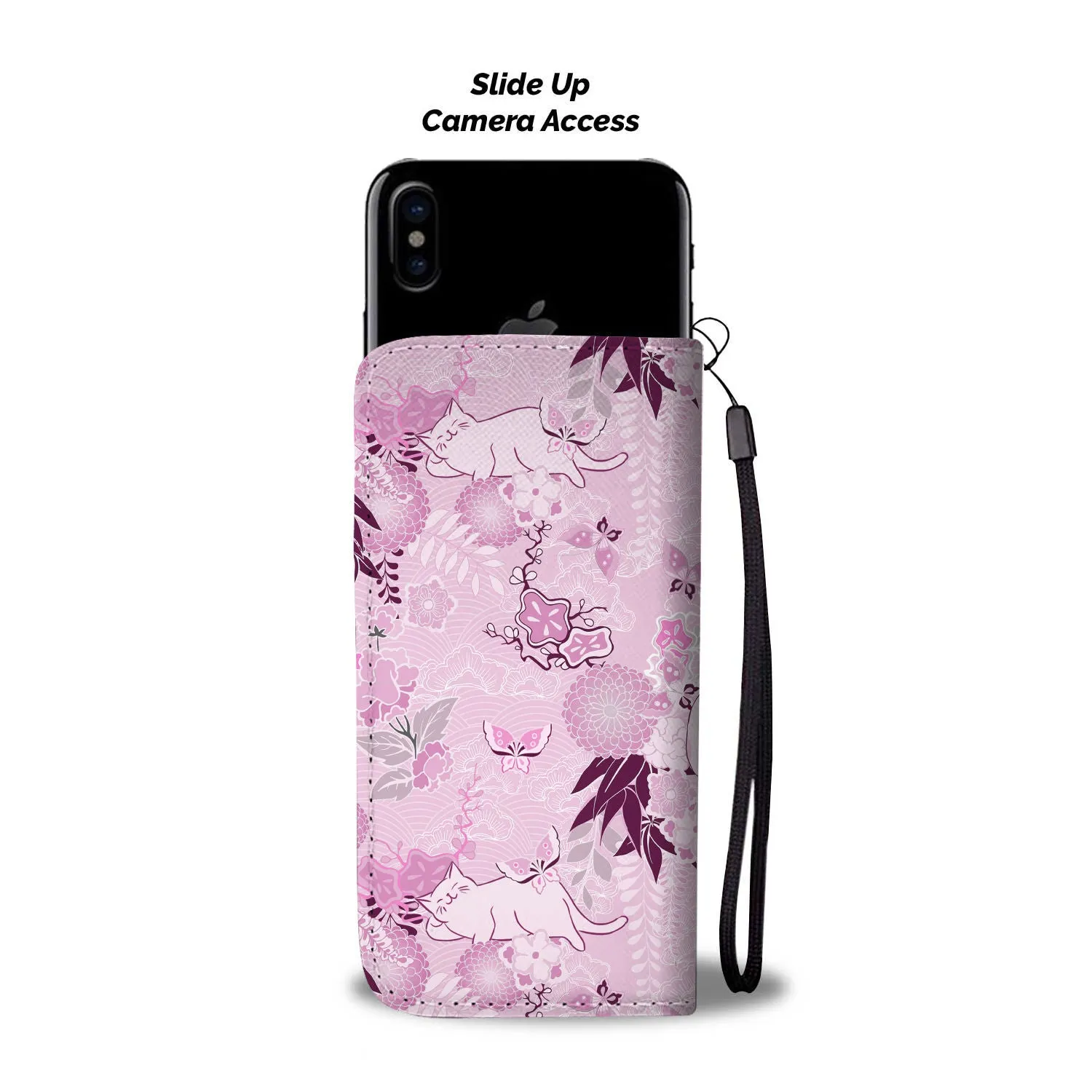 Relaxed Pink Cats Wallet Case