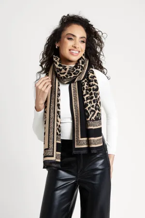 Reversible Leopard Pattern Scarf
