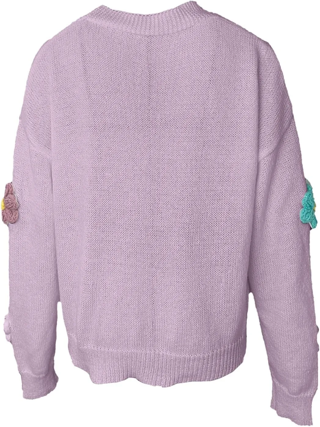 Ribbed Knit Cardigans for Women Fall Embroidery Applique Button Down Long Sleeve Crop Sweater Y2k Open Front Outwear