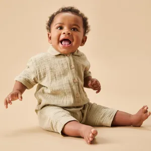 Sage Muslin Relaxed Jumpsuit