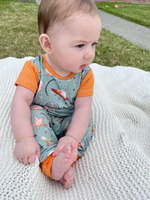 Sage Space Zip Romper