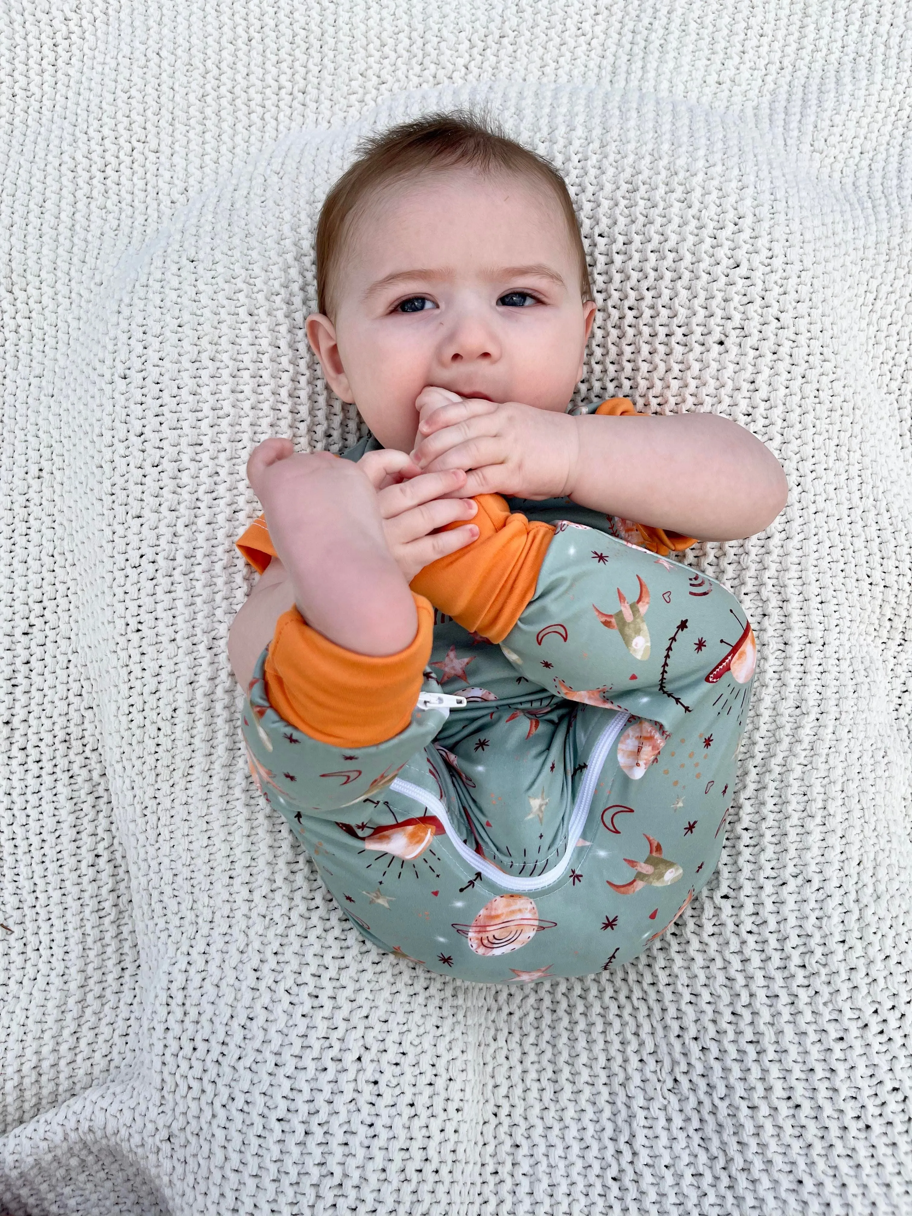 Sage Space Zip Romper
