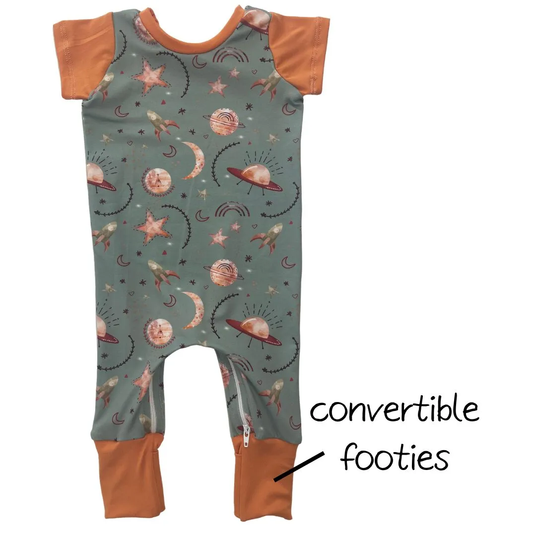 Sage Space Zip Romper