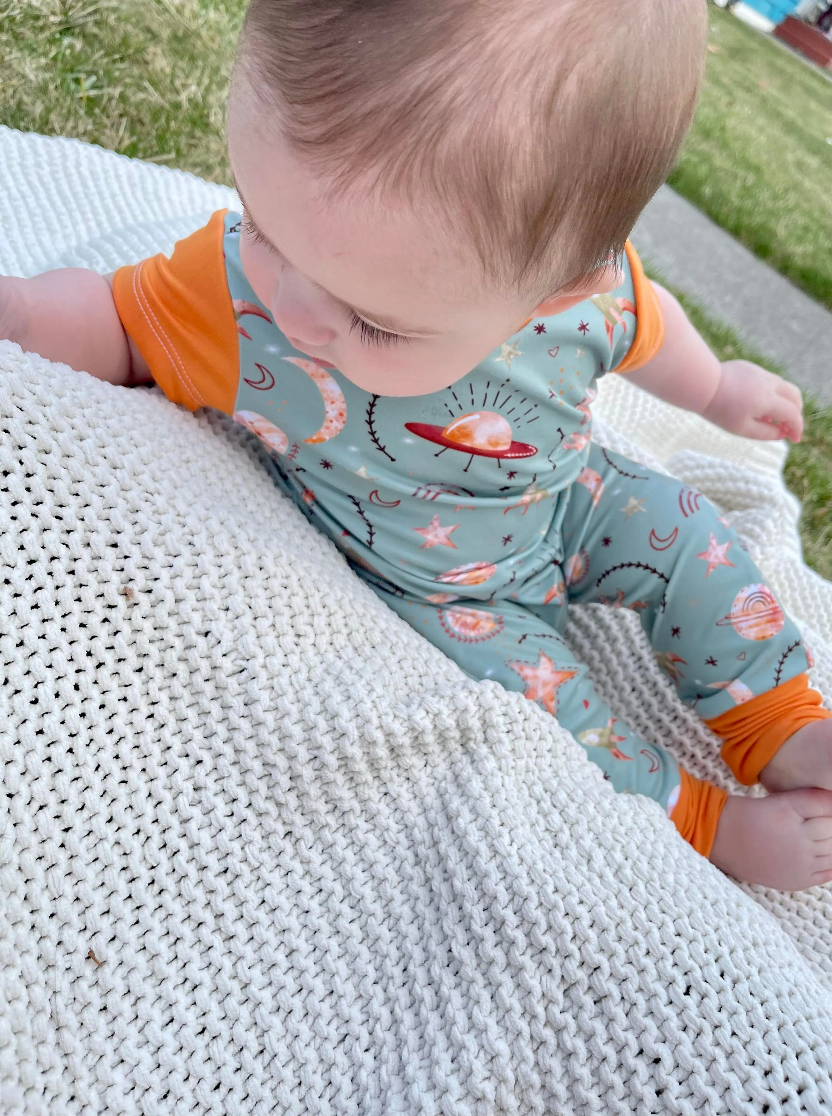 Sage Space Zip Romper