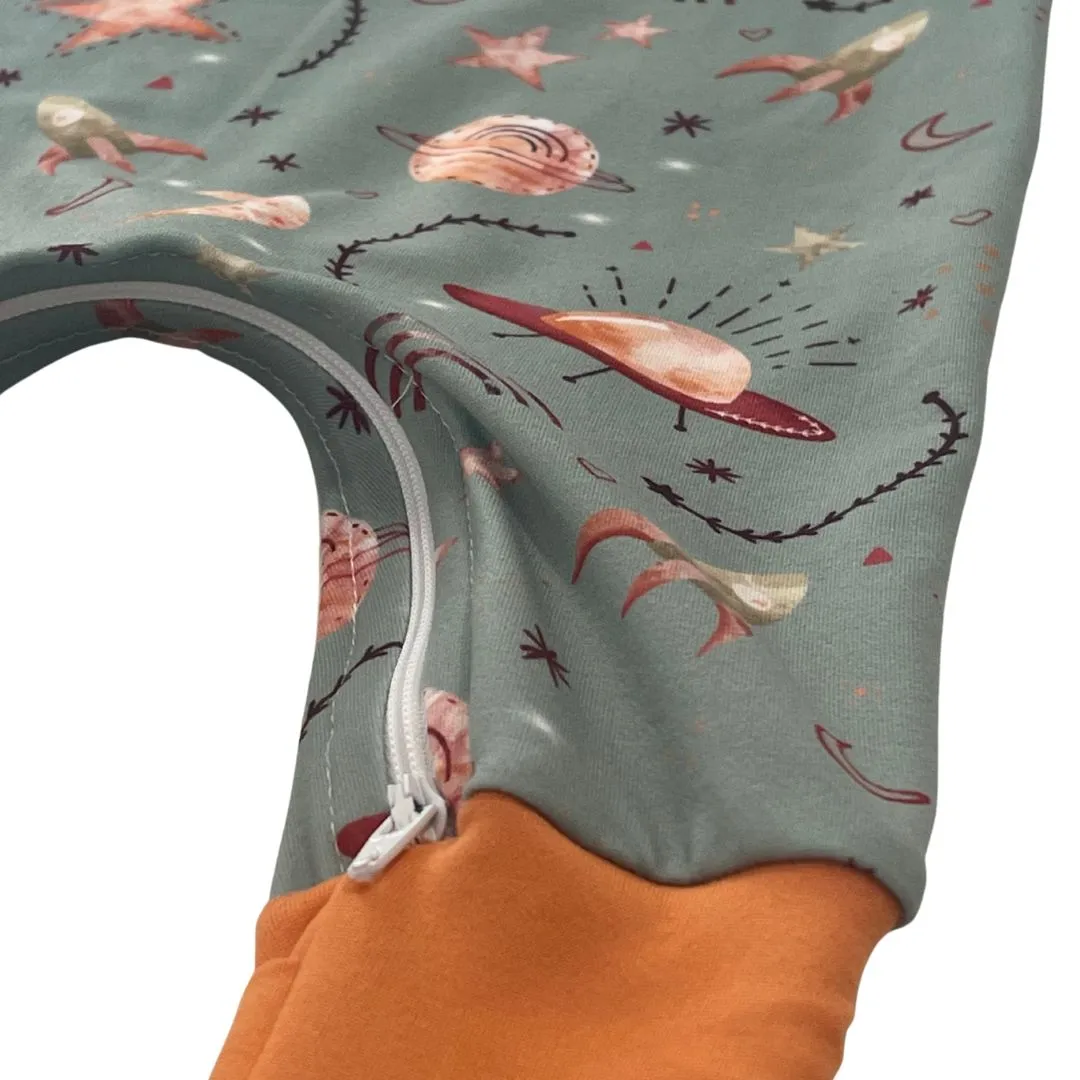 Sage Space Zip Romper