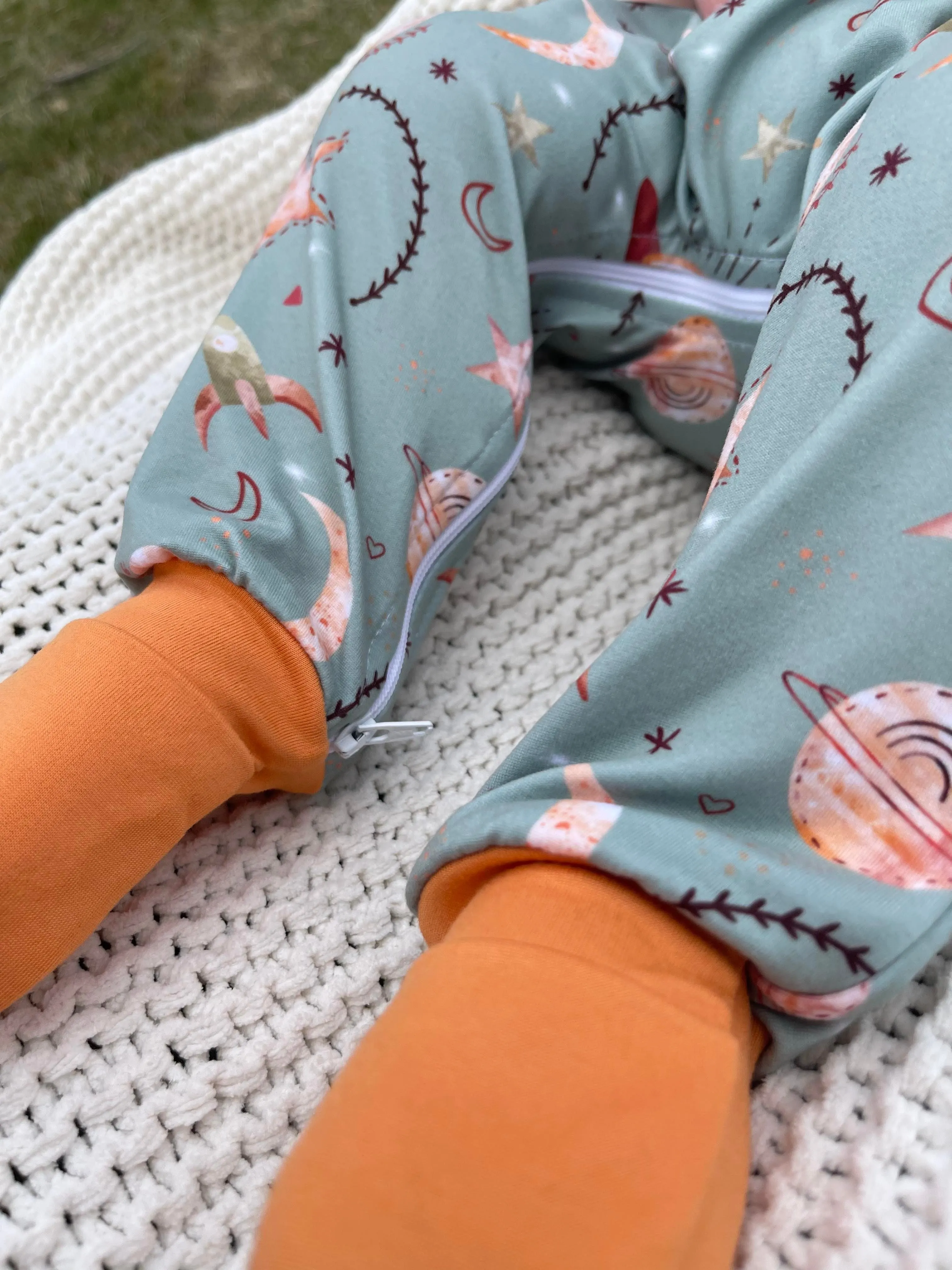 Sage Space Zip Romper