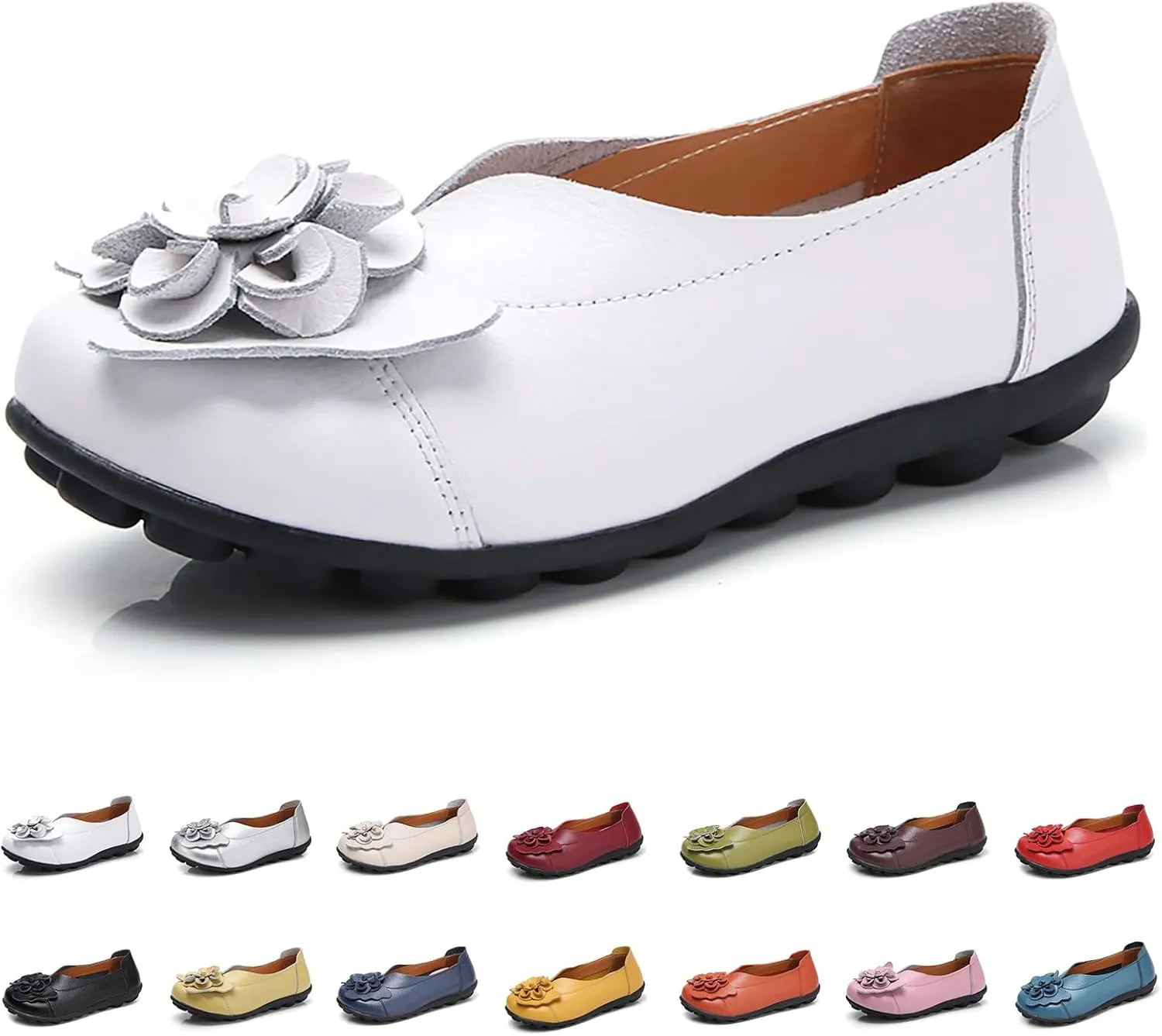Sandal for Women Flats Dressy Comfortable Flower Slip on Casual Walking Flats Shoes