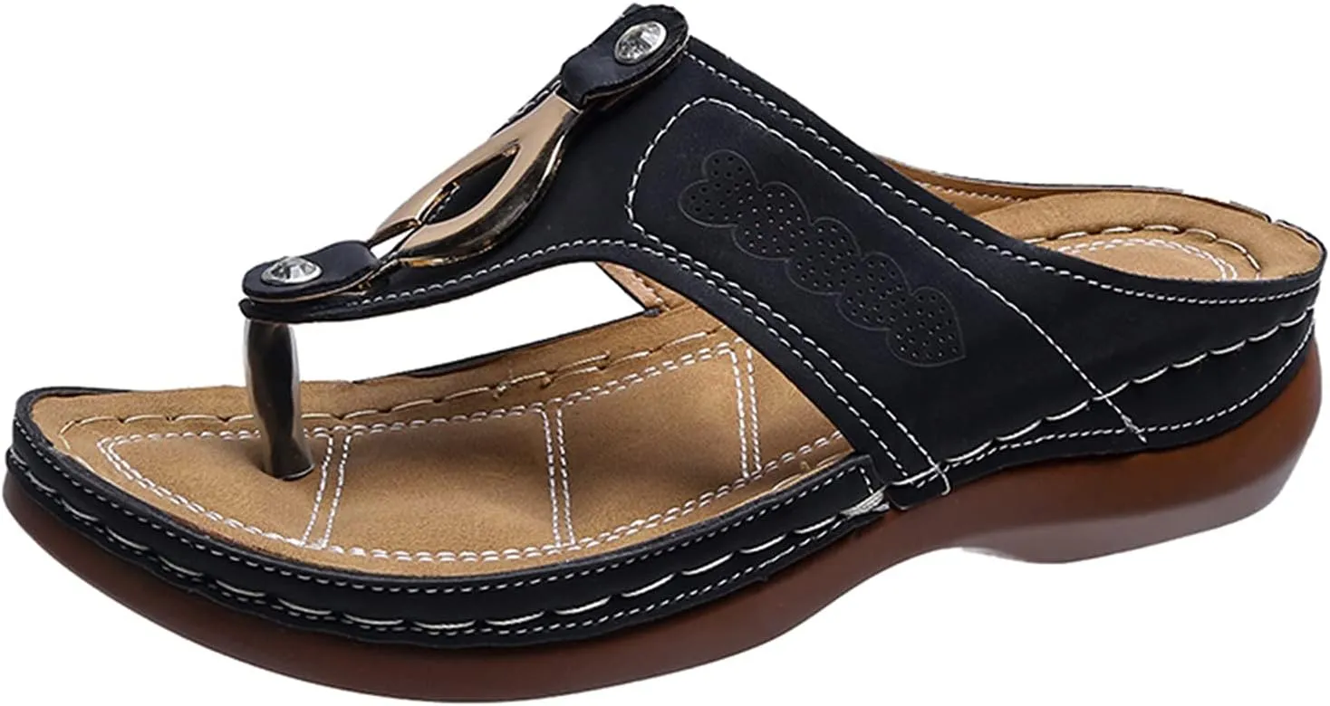 Sandals Women Comfortable, Womens Comfy Orthotic Sandals Comfortable Orthopedic Sandals Arch Support Slide Sandals