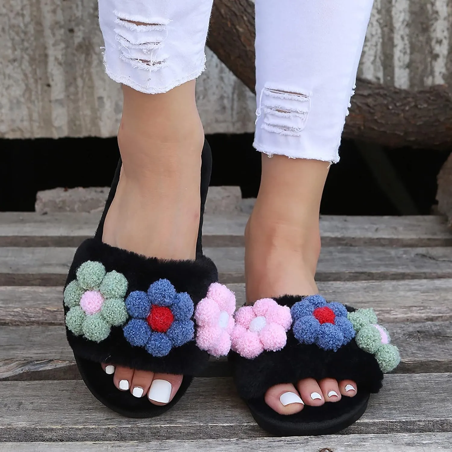 SBGMoSJ Kawaii Fuzzy Cute Cow Slippers for Women Winter Men's Moccasin Slippers Mens Winter Slippers Indoor/Outdoor Fluffy Slippers for Men Indoor Men Christmas Gifts Gifts for Men 2023