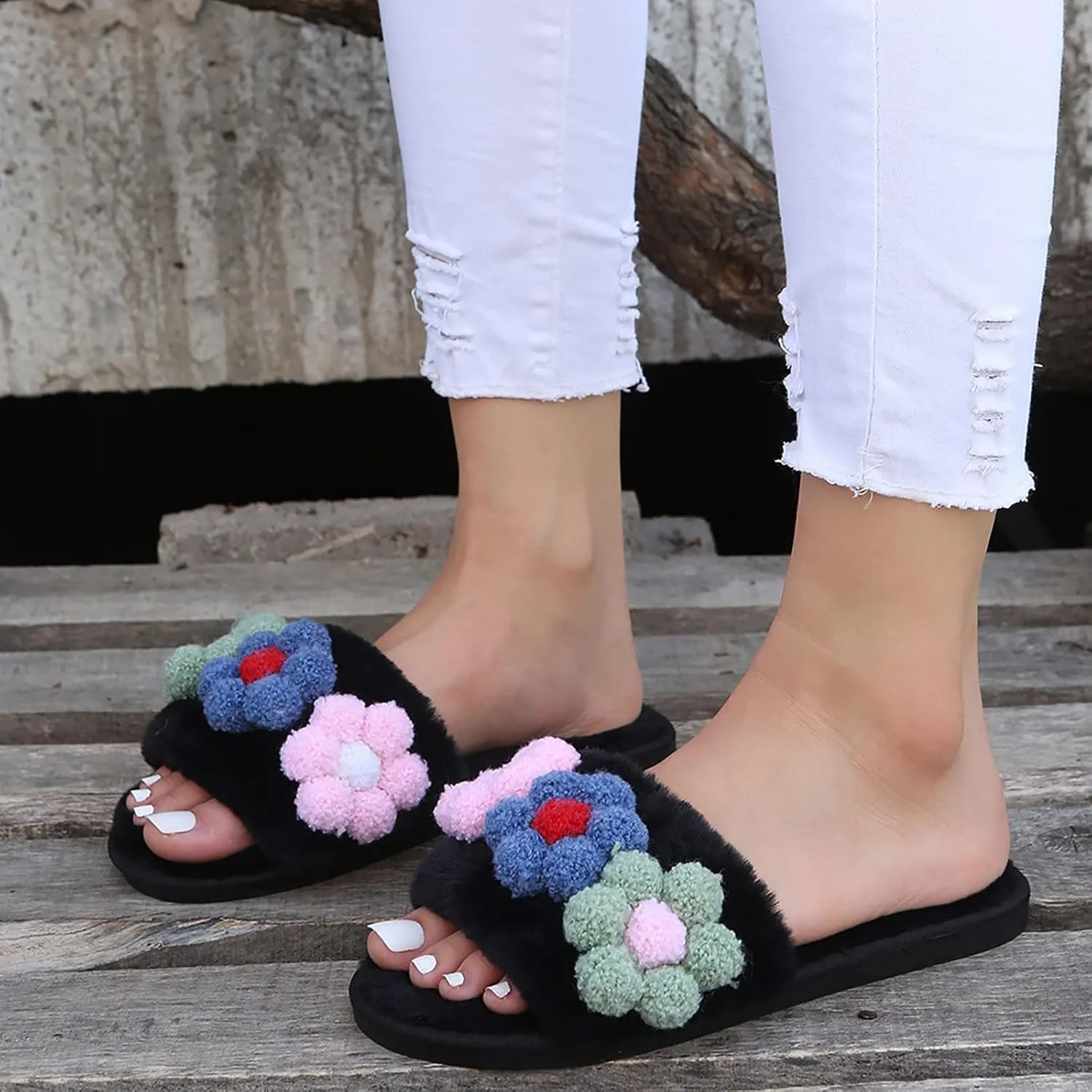 SBGMoSJ Kawaii Fuzzy Cute Cow Slippers for Women Winter Men's Moccasin Slippers Mens Winter Slippers Indoor/Outdoor Fluffy Slippers for Men Indoor Men Christmas Gifts Gifts for Men 2023