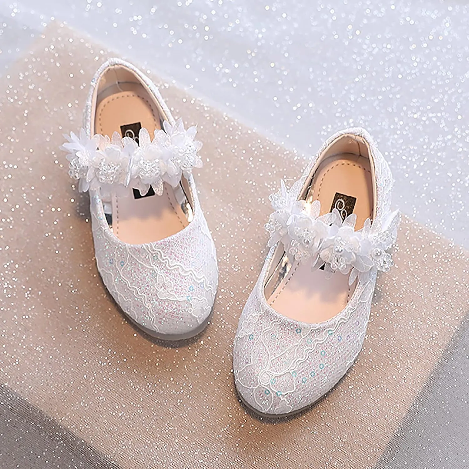 Shoes for Girls,Girls Baby Princess Shoes Rhinestone Flower Sandals Dancing Shoes Pearl Crystal Shoes Kawaii Shoes