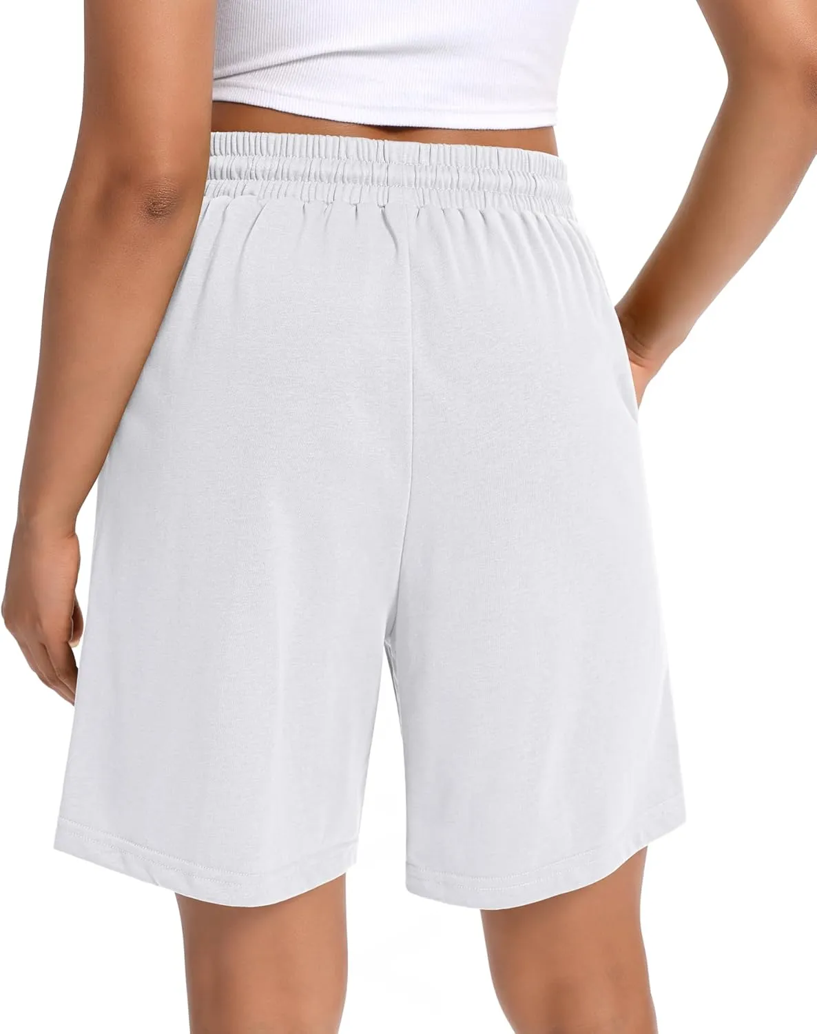 Shorts for Women Trendy High Waist Cotton Womens SweatShorts Drawstring Women's Shorts with Pockets