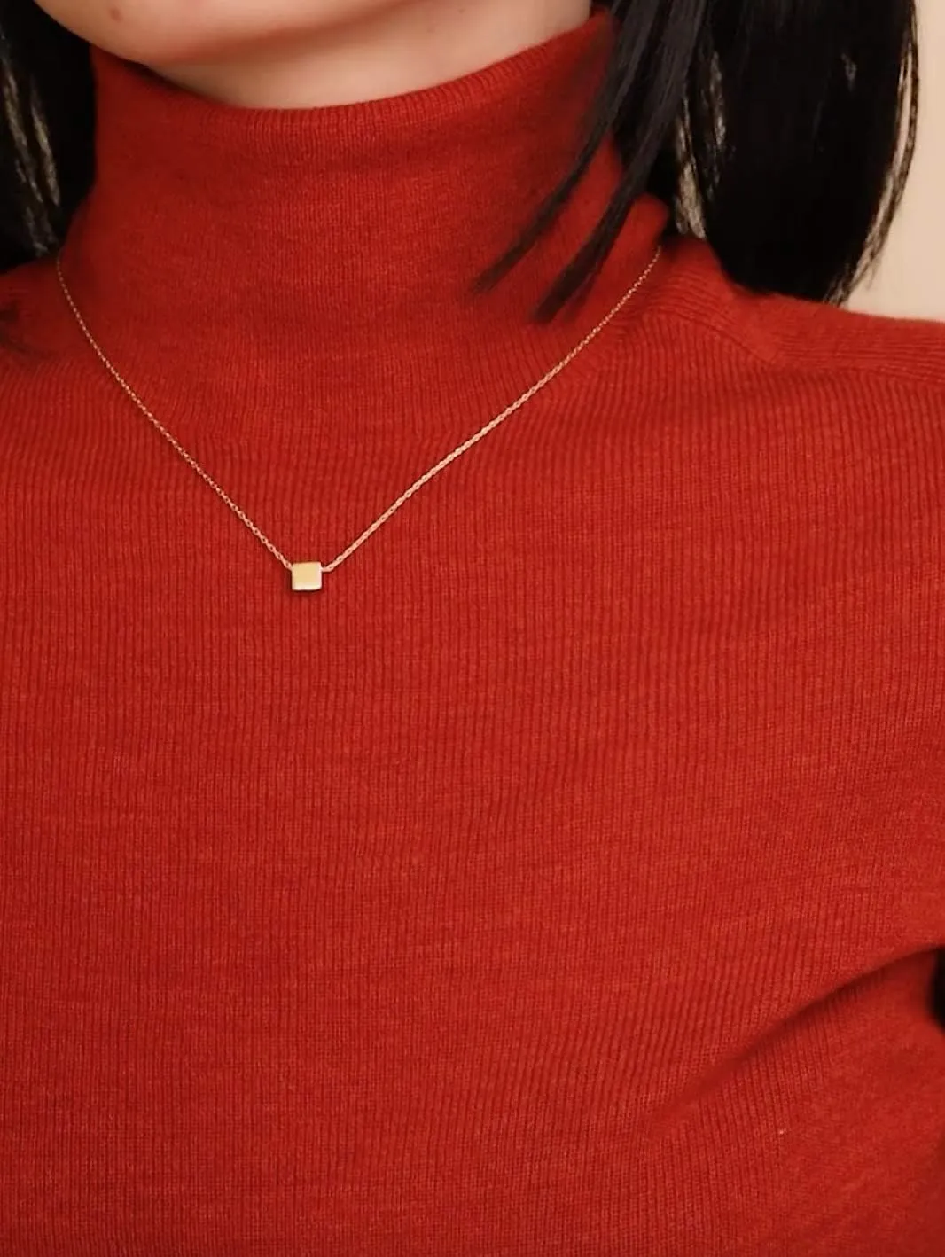 S.Leaf Sterling Silver Tiny Dot Necklace Circle Star Square Heart Necklaces for Women Dainty Necklaces for Women Simple Necklaces for Women
