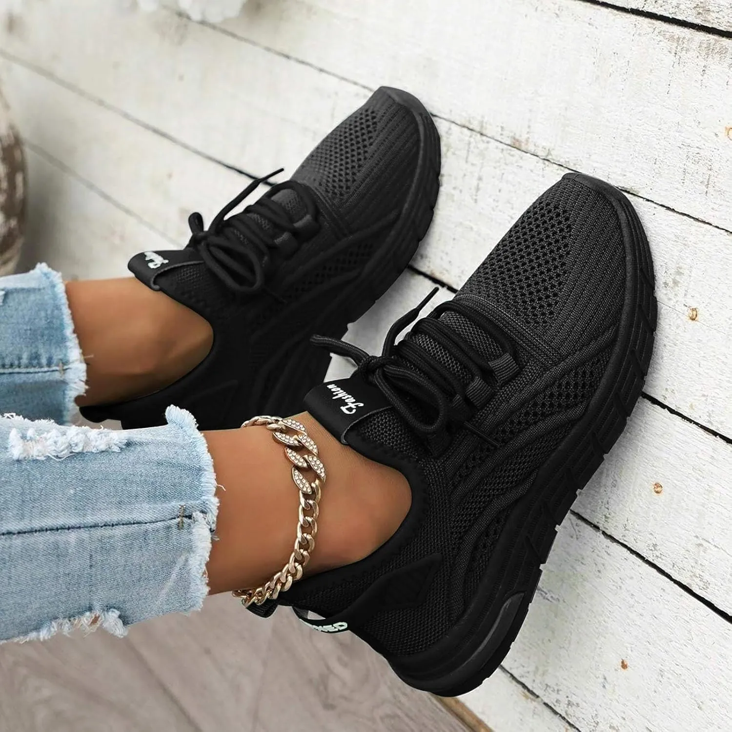 Slip On Sneakers for Women, Women's Fashion Orthopedic Sneakers Mesh Round Toe Wedge Platform Shoes Breathable Comfortable Walking Lightweight Shoes 