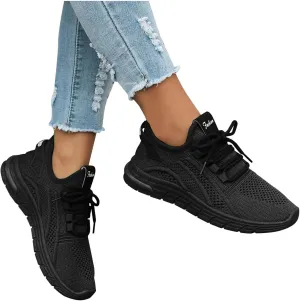 Slip On Sneakers for Women, Women's Fashion Orthopedic Sneakers Mesh Round Toe Wedge Platform Shoes Breathable Comfortable Walking Lightweight Shoes 