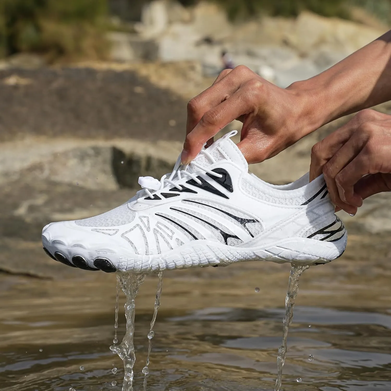 Smoneyful Hiking Footwear Barefoot Womens Shoes, Healthy & Non Slip, Outdoor Lightweight & Breathable Grounded Hike Shoe