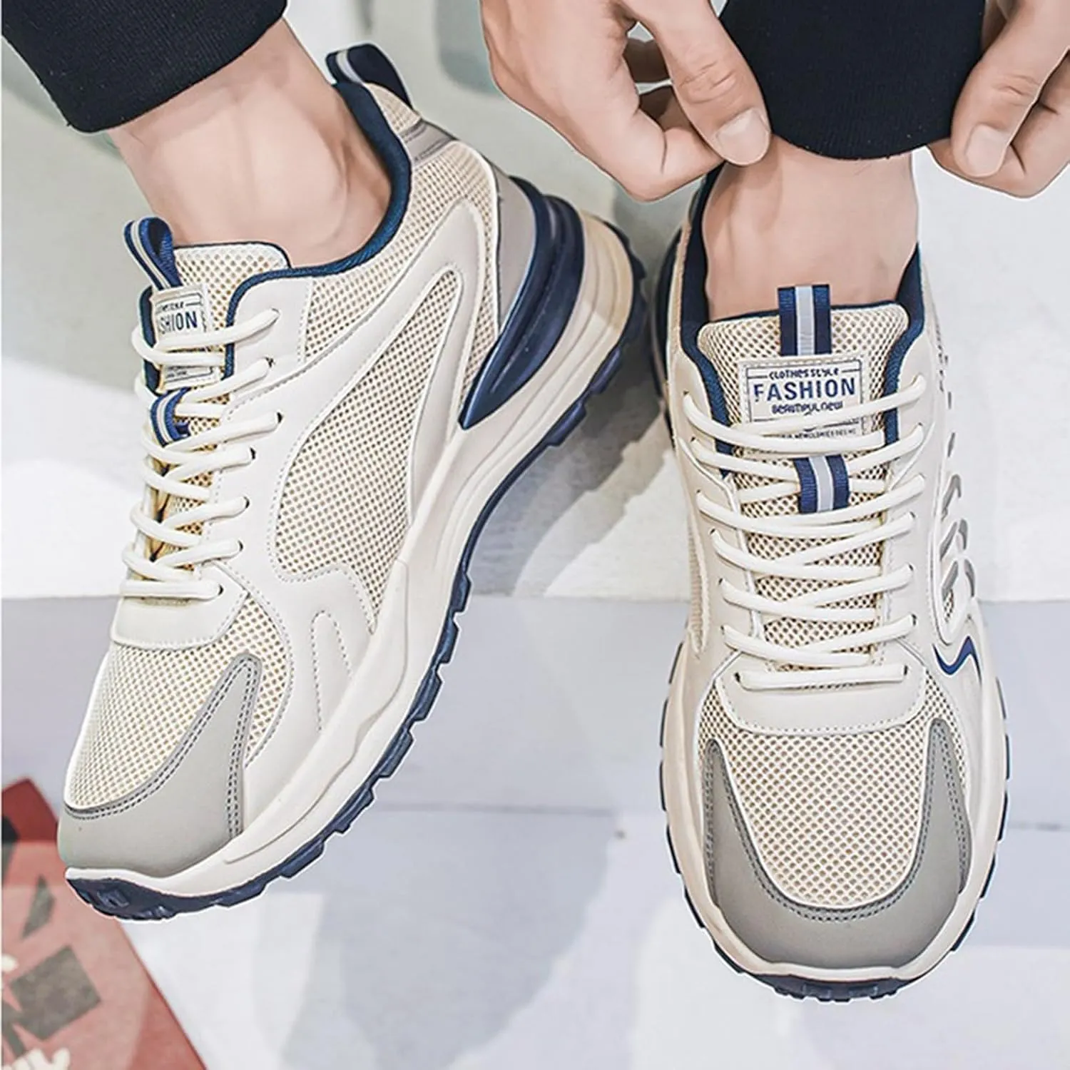 Sneakers for Women Mesh Lightweight Breathable Running Shoes Non Slip Women's Tennis Shoes Lace Up Casual Shoes