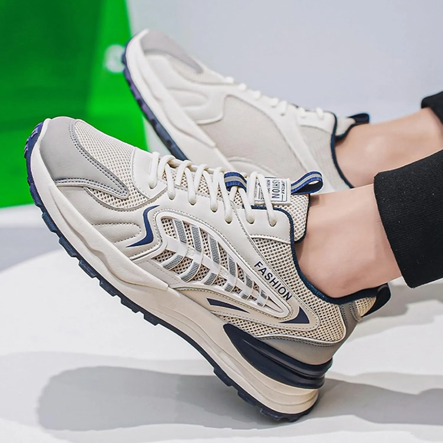 Sneakers for Women Mesh Lightweight Breathable Running Shoes Non Slip Women's Tennis Shoes Lace Up Casual Shoes