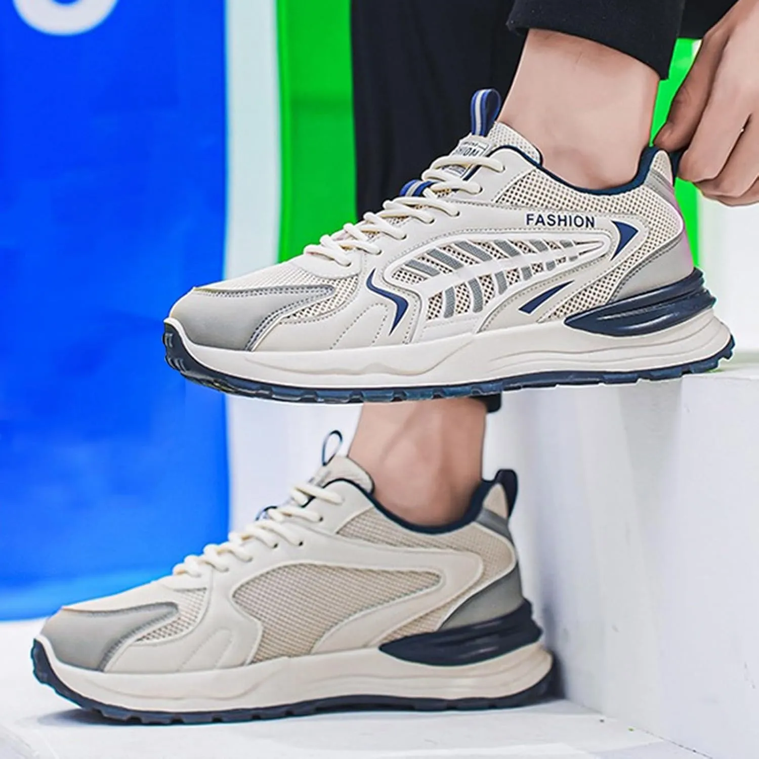 Sneakers for Women Mesh Lightweight Breathable Running Shoes Non Slip Women's Tennis Shoes Lace Up Casual Shoes