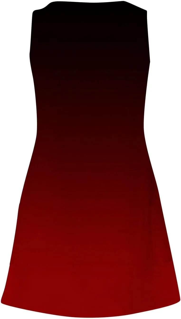 Summer Dresses for Women 2024 Loose V Neck Sleeveless Sundresses Casual Tank Dress Swimsuit Coverup with Pockets