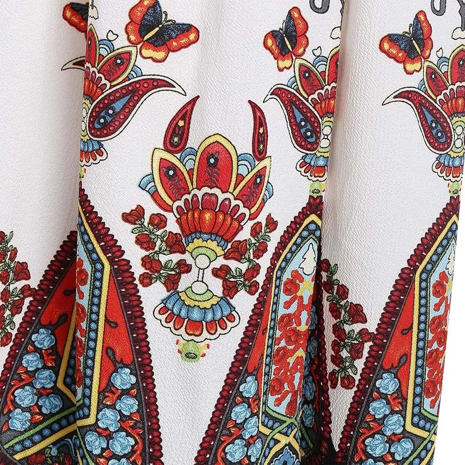 Summer Dresses for Women 2025 Plus Size Wedding Guest Dress Casual Print Boho High Low V-Neck Maxi Beach Dress